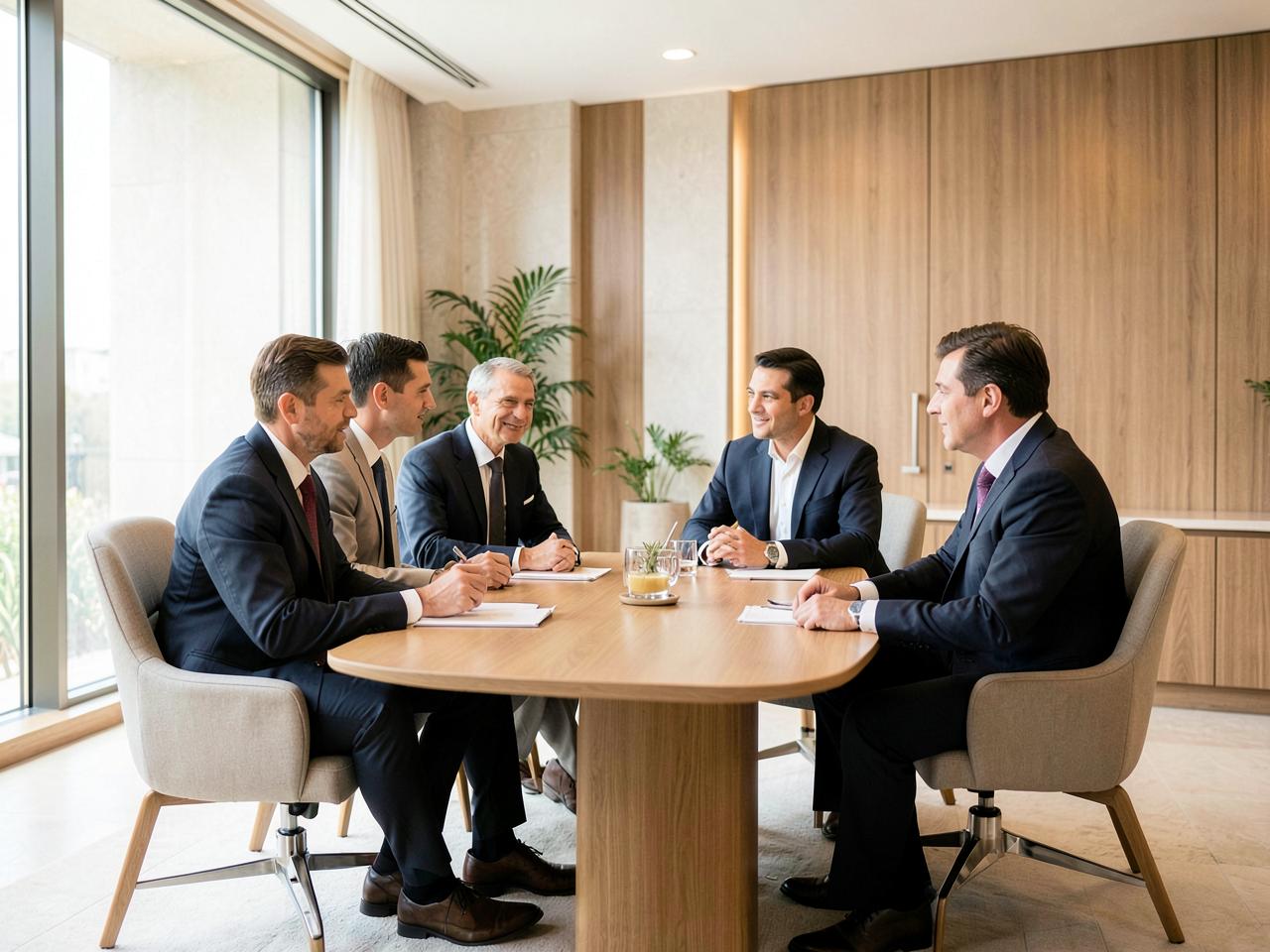 Langfristig orientierte Investoren in einem Schweizer Besprechungsraum