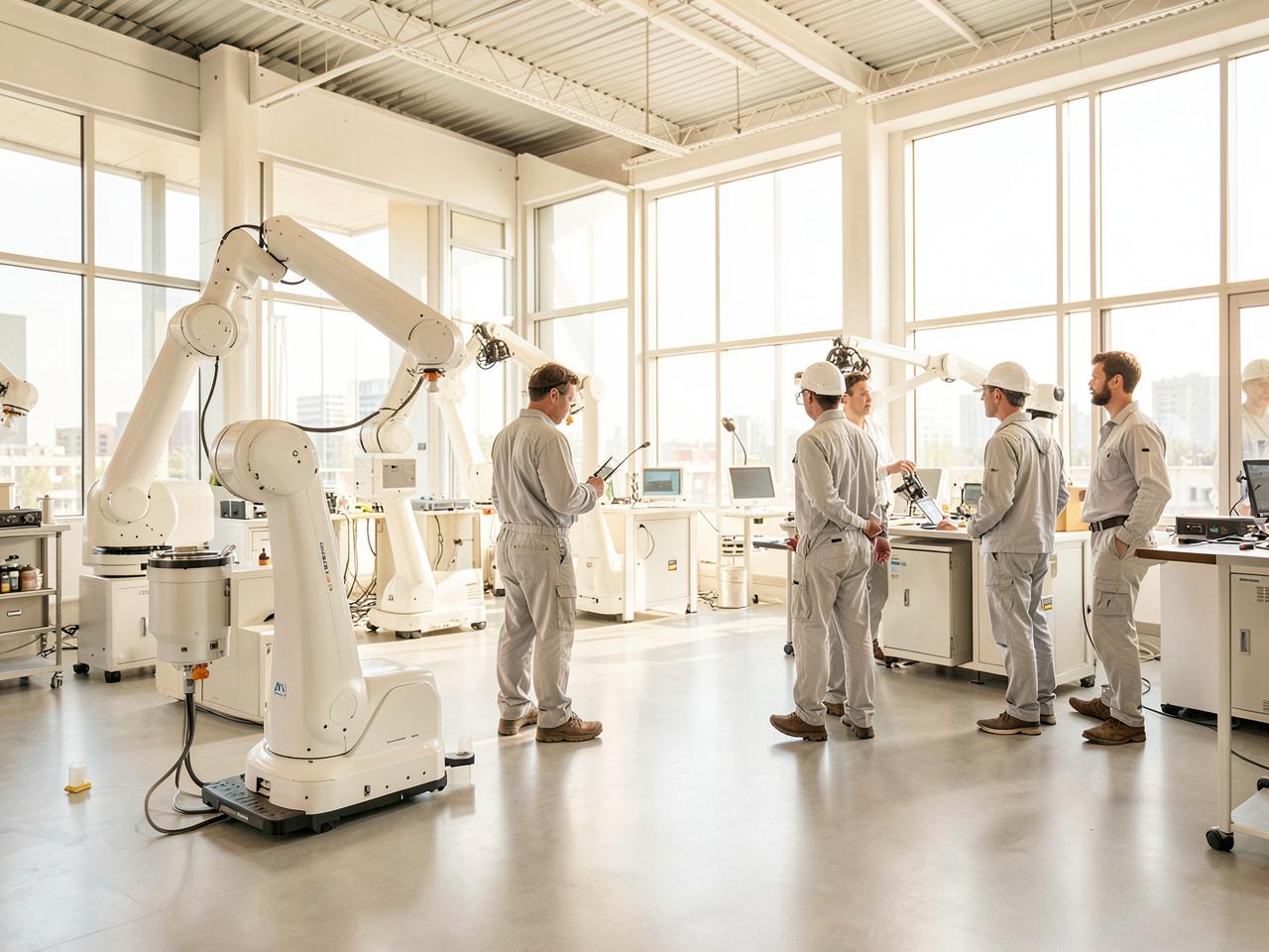 Automatisierte Fertigung mit modernen Industrierobotern
